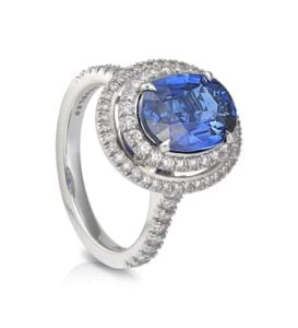 diamond and sapphire ring