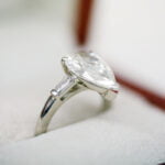 pear shape diamond engagement ring