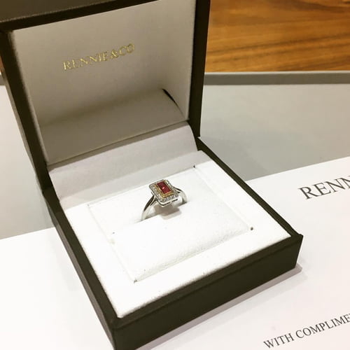 Rubi and diamond ring