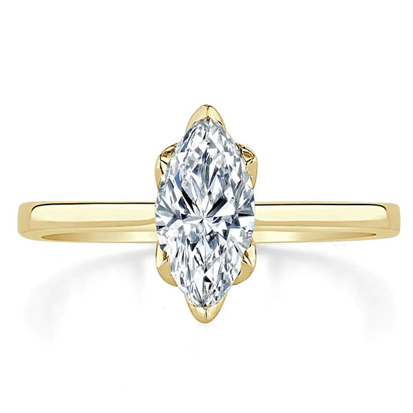 Marquise cut diamond ring