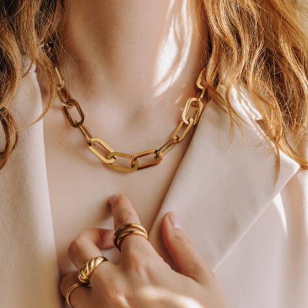 Rings and necklace