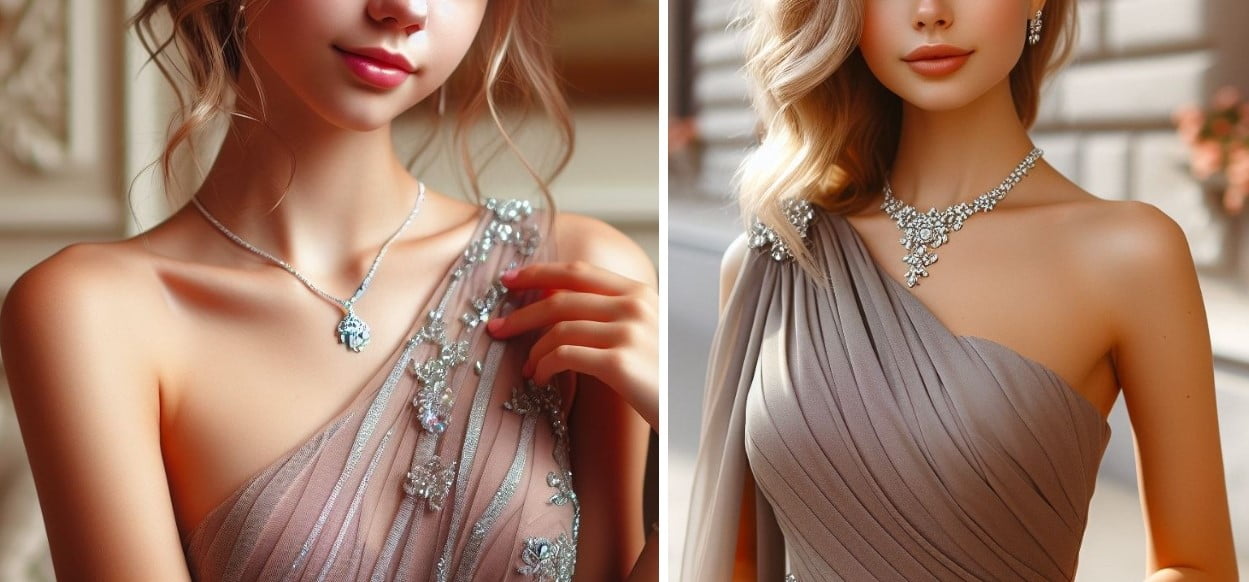 Asymmetrical neckline