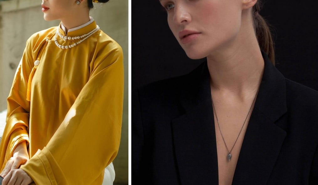 With collar