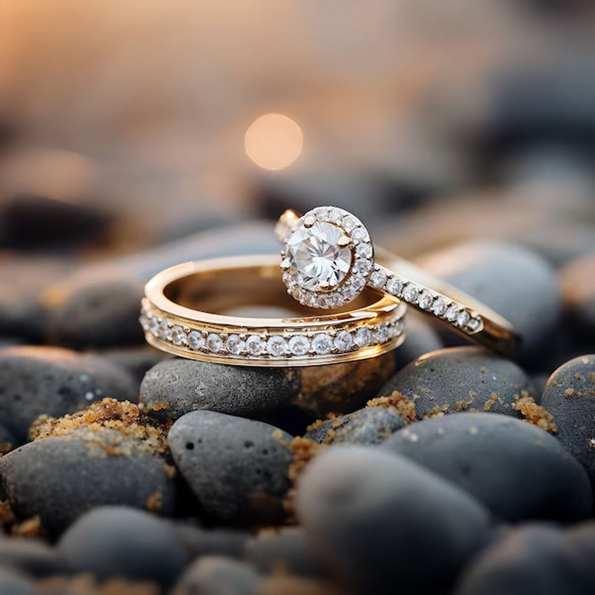 mixed metal wedding rings, Hatton Garden jewellers, bespoke mixed metal jewellery