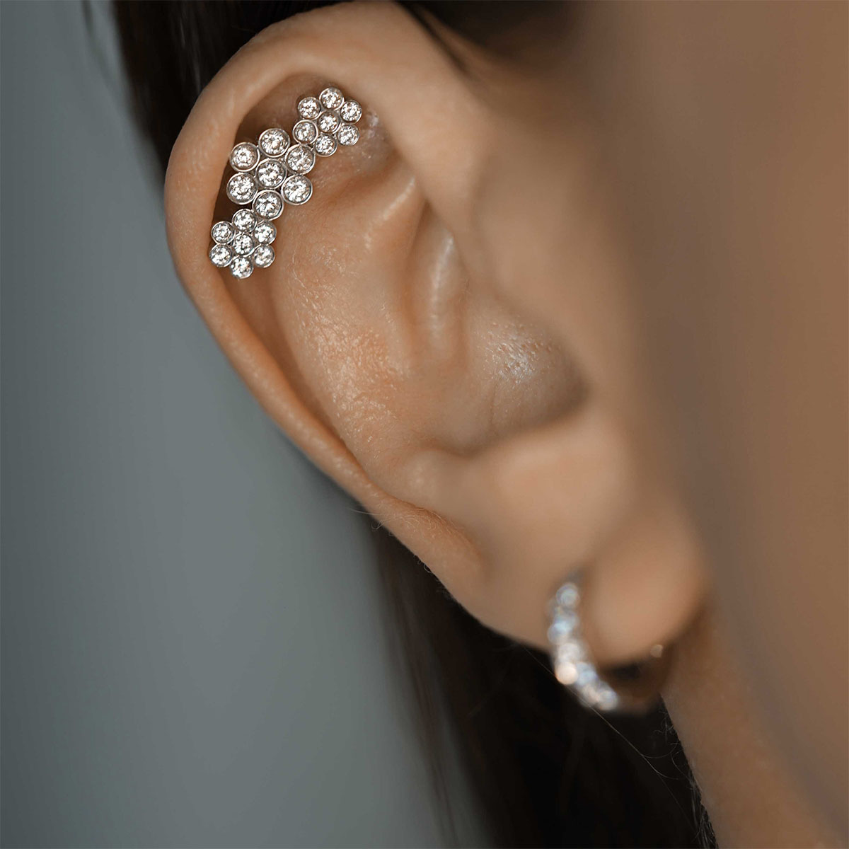 Diamond Helix Earrings
