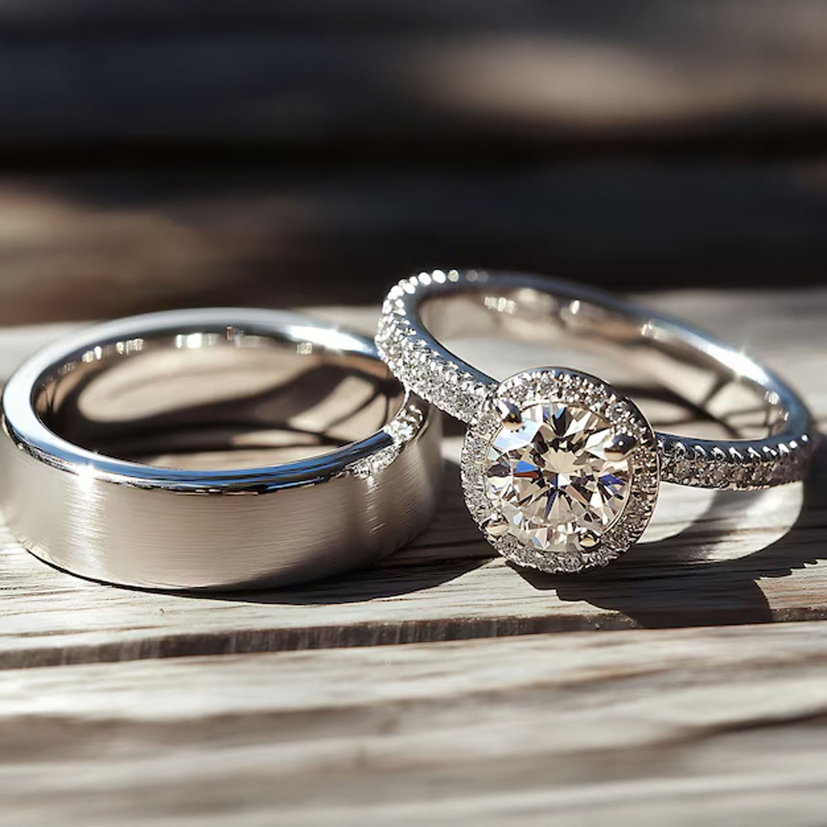 mixed metal wedding rings, Hatton Garden jewellers, bespoke mixed metal jewellery