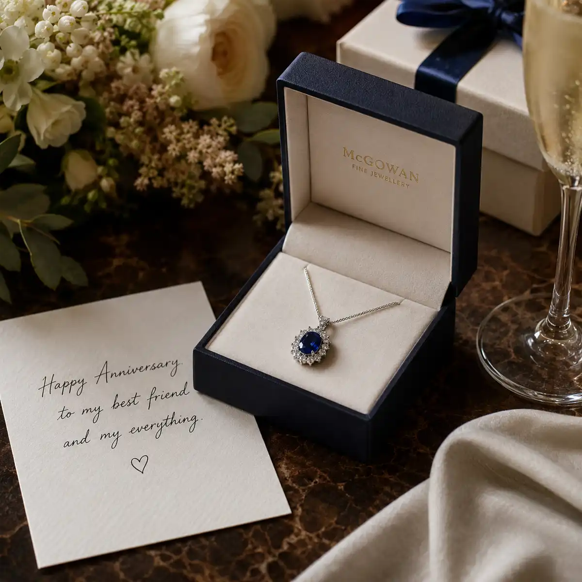 Milestone celebration jewellery Elegant symbolic jewellery piece marking milestone occasions such as weddings and anniversaries