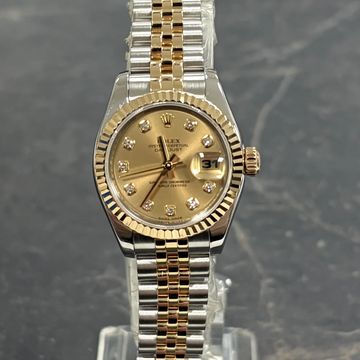 Two-tone Rolex Datejust at Atlas Watches London, Hatton Garden