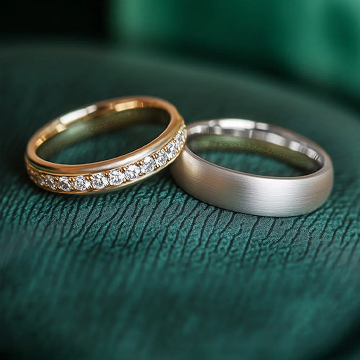 His and hers wedding rings at Clarity Diamonds by Aimee, Hatton Garden