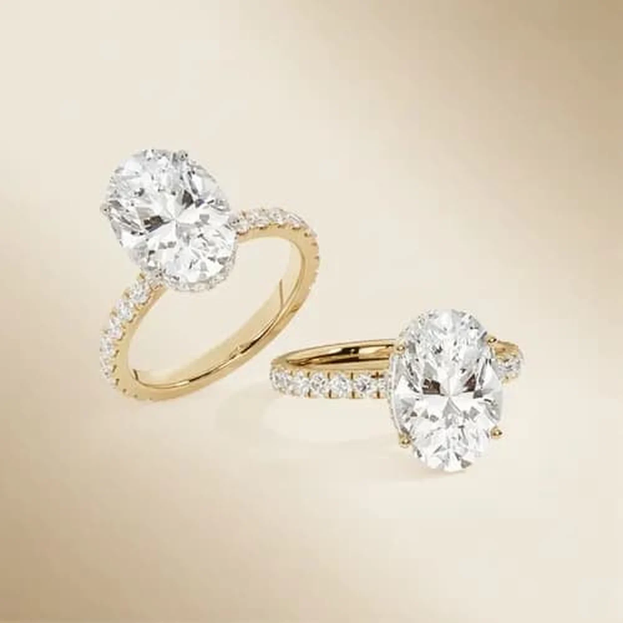 Oval diamond engagement rings at Deluxe Diamond, Hatton Garden