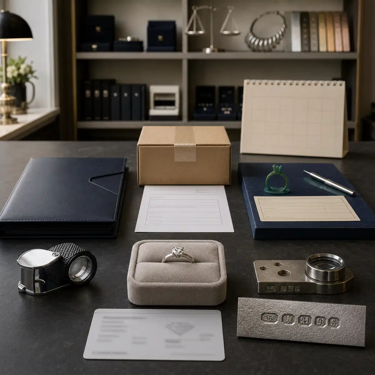 Bespoke commission CAD approval stage Hatton Garden jeweller reviewing a CAD render with a client before approving a bespoke commission under UK consumer rights rules
