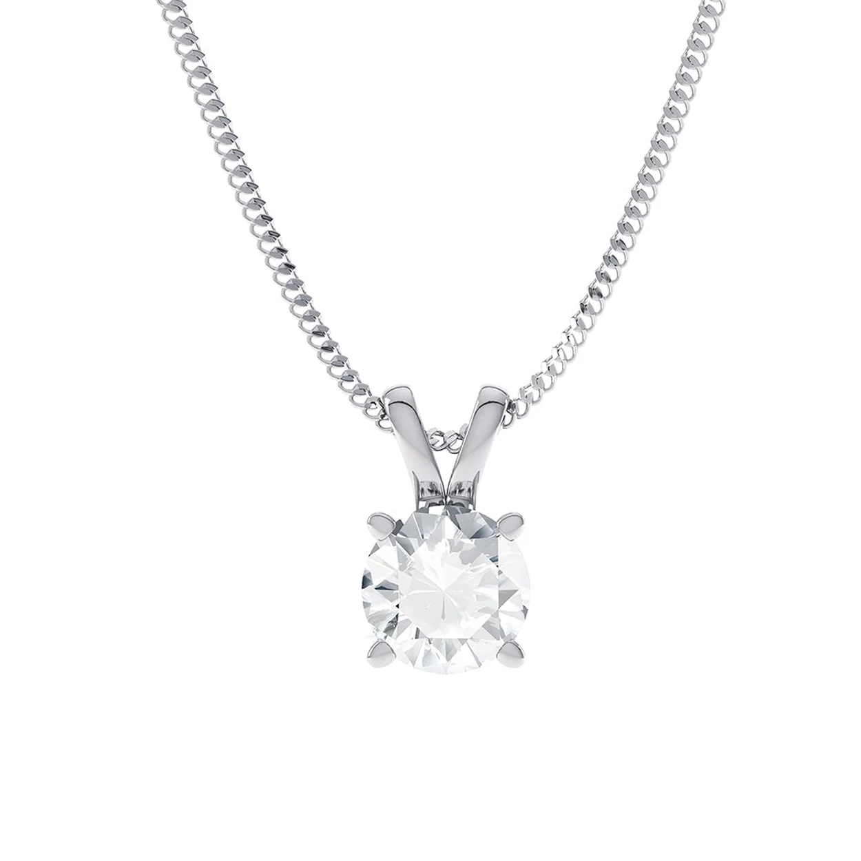 Diamond solitaire pendant necklace at the Jewellery Design Centre, Hatton Garden
