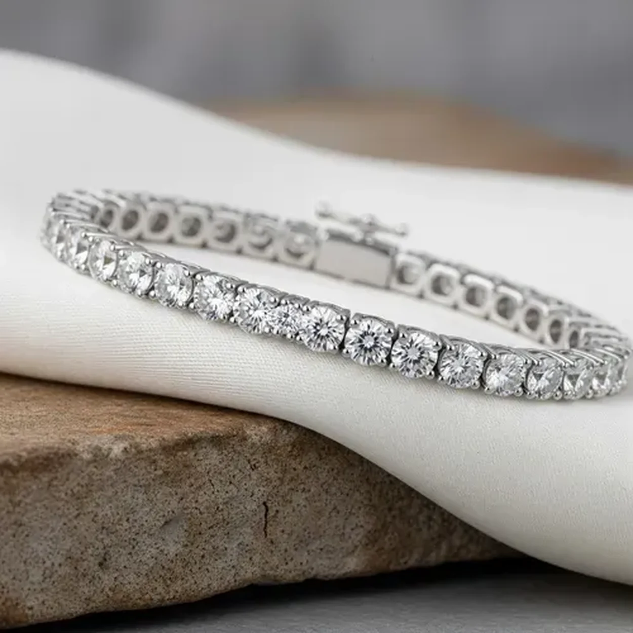 Diamond tennis bracelet at The Luxury Lab Collection, Hatton Garden