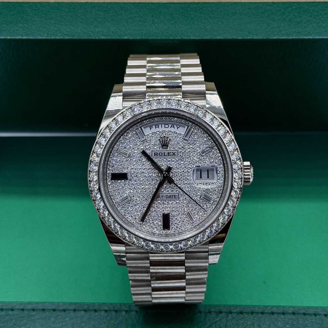 Diamond set wristwatch at Taylor Watches, Hatton Garden